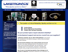 Tablet Screenshot of laketronicsinc.com